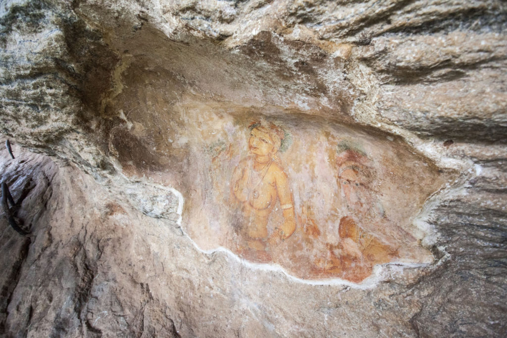 Sigiriya - malba na skále