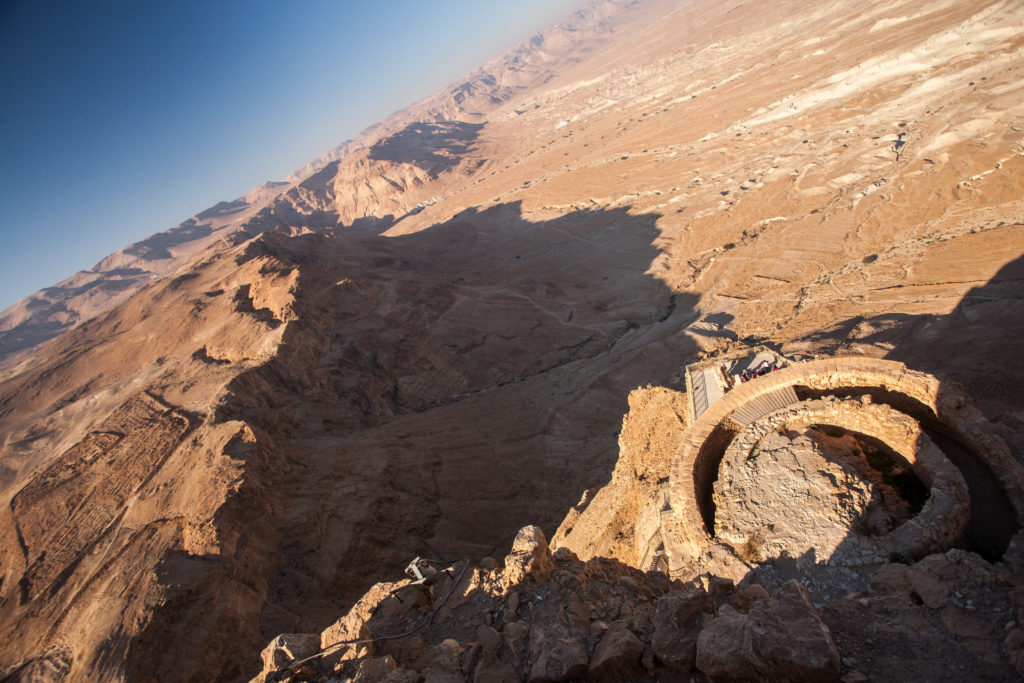 Pevnost Masada - výhle z boku