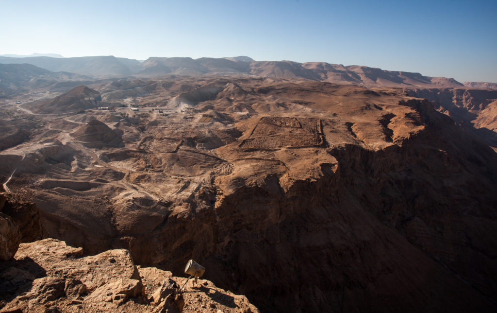 Pevnost Masada - zbytky Římskéhp tábora