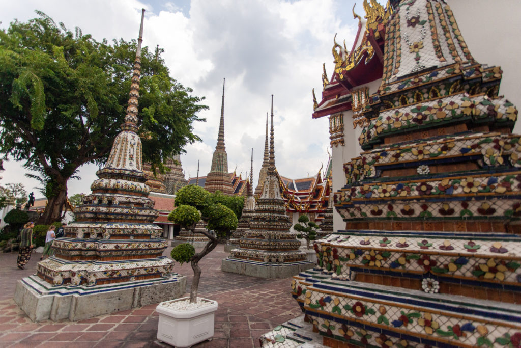 Bangkok chrám Wat Pho -stupy